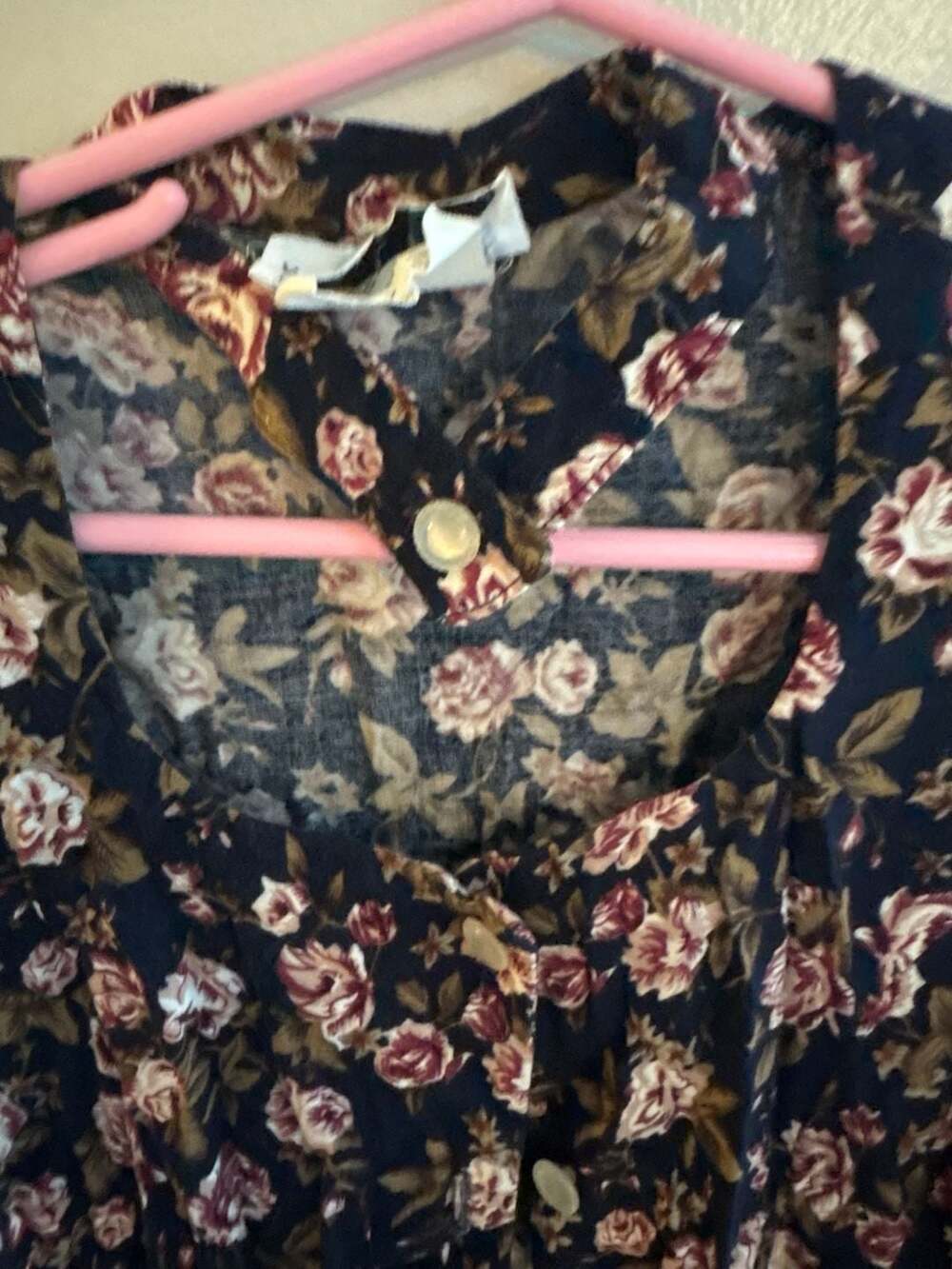 Girls You Babes Vintage Floral Button Front Mini Dress - Picture 3 of 6